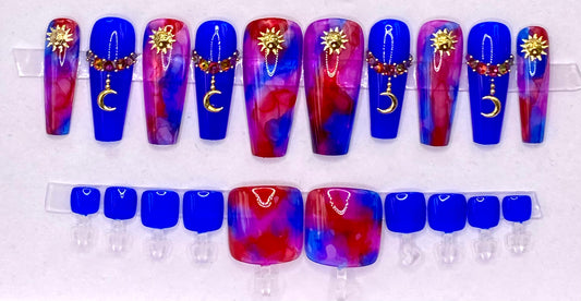 Celestial Dream (Tips & Toes set) - Embellished Tips