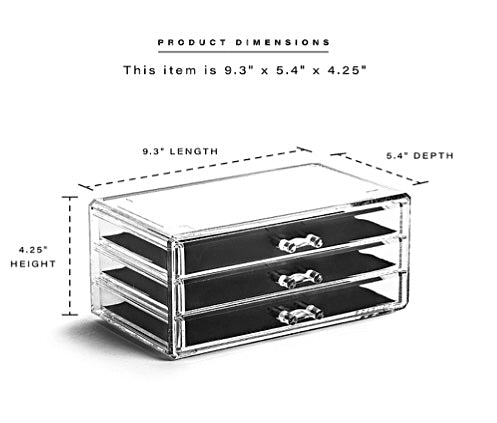 3 Drawer Acrylic Storage Organizer - Embellished Tips