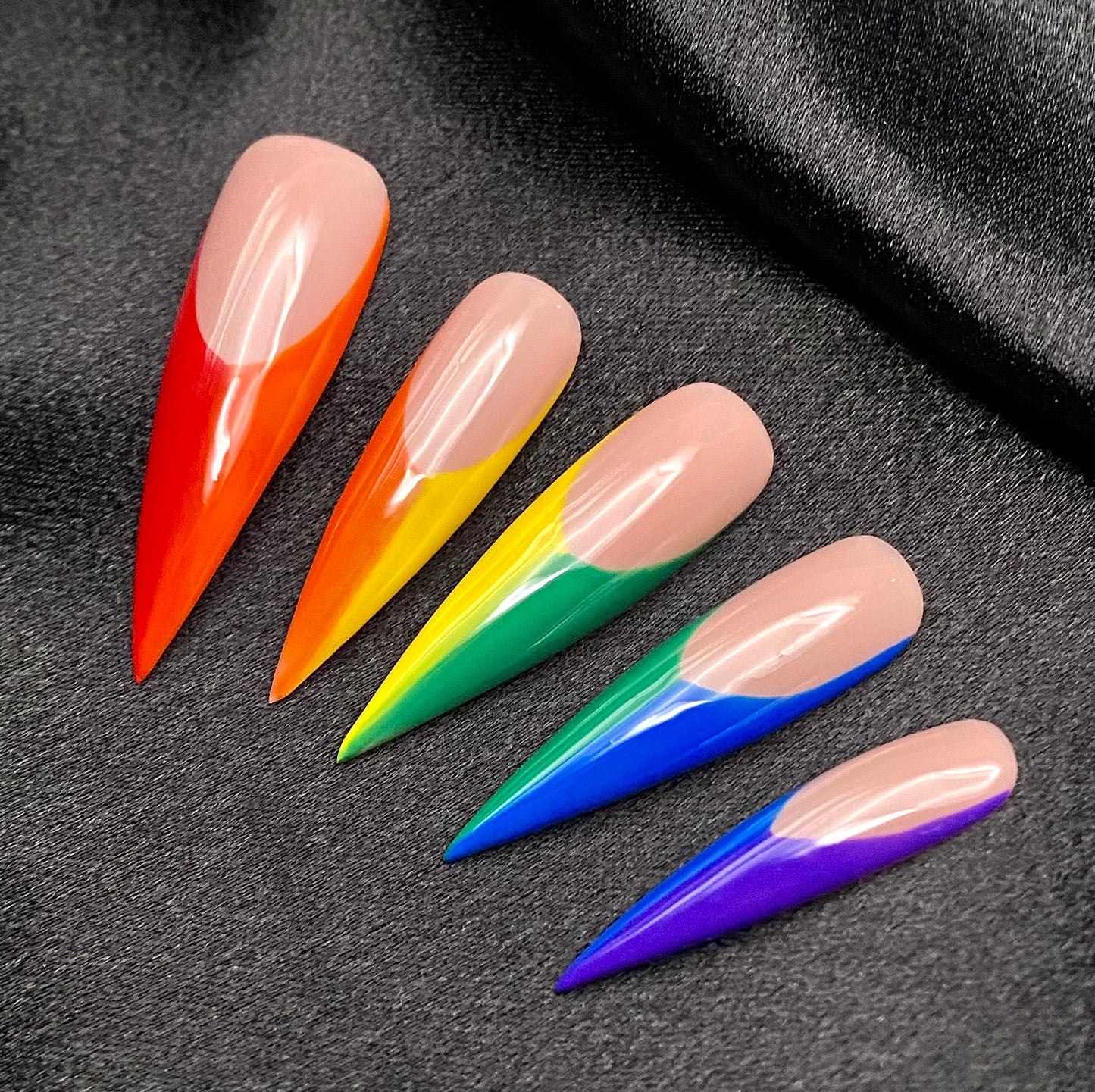 Rainbow French - Embellished Tips