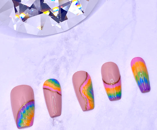 Tie Dyed - Embellished Tips