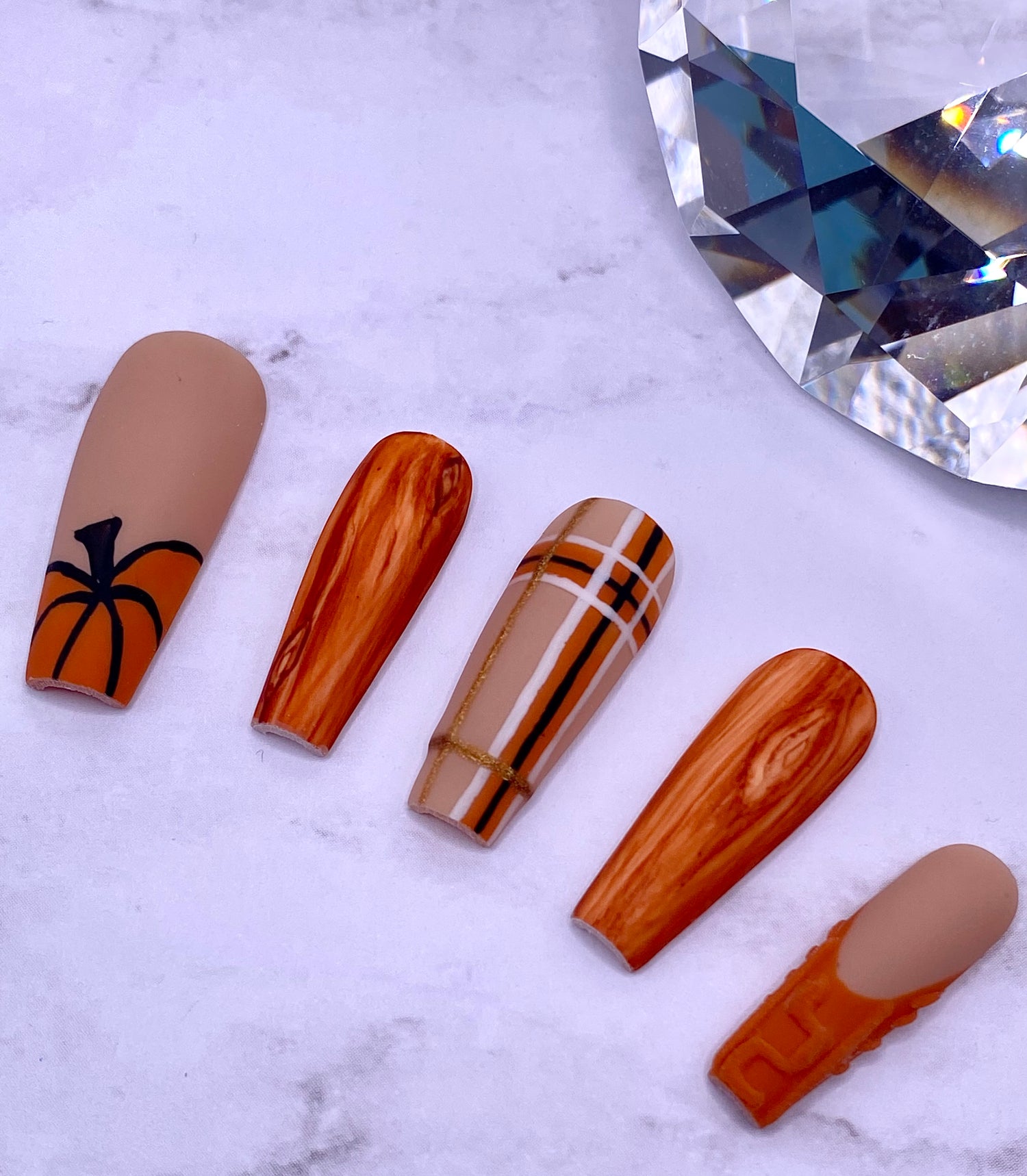 Pumpkin Spice - Embellished Tips