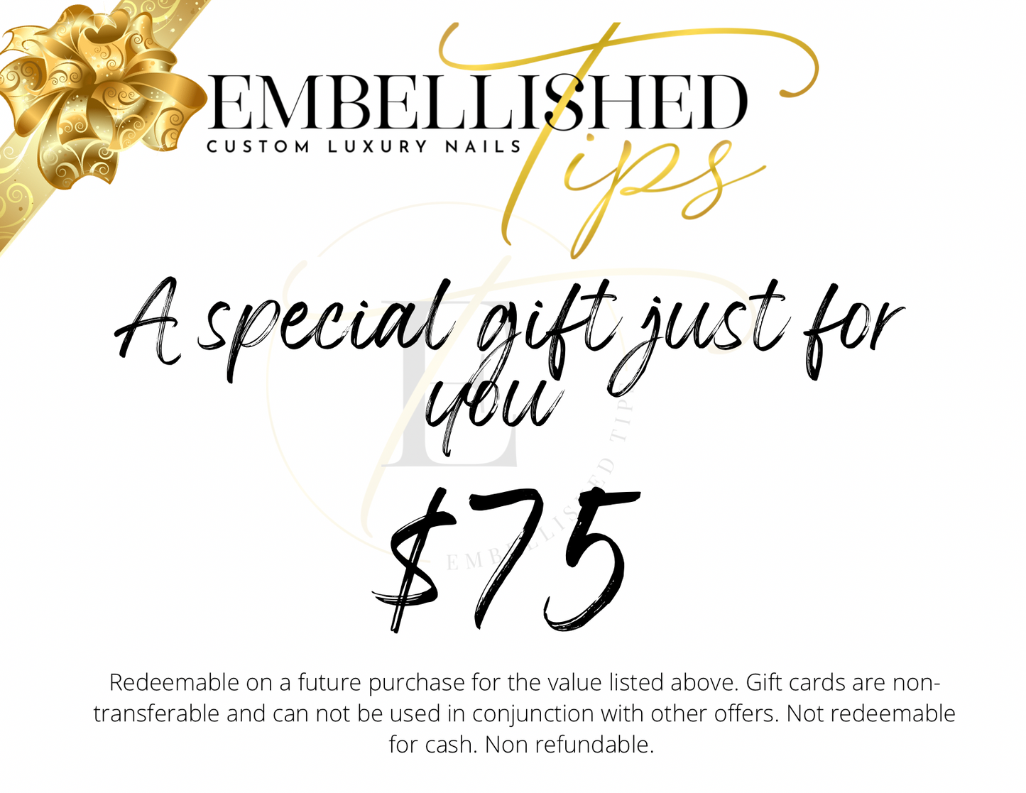 Gift Card - Embellished Tips