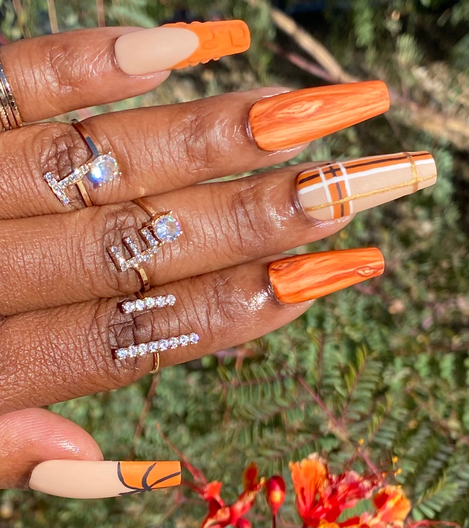 Pumpkin Spice - Embellished Tips