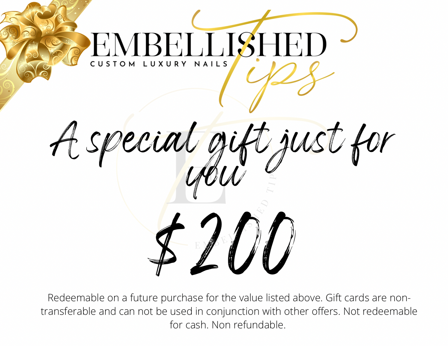 Gift Card - Embellished Tips