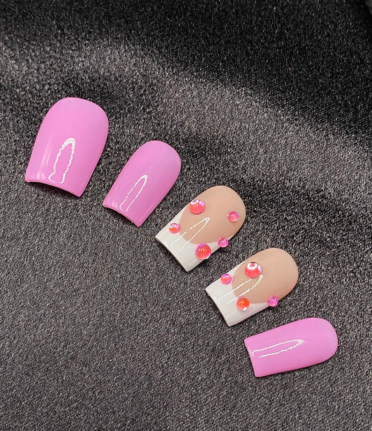 Sittin’ Pretty (Pink) - Embellished Tips