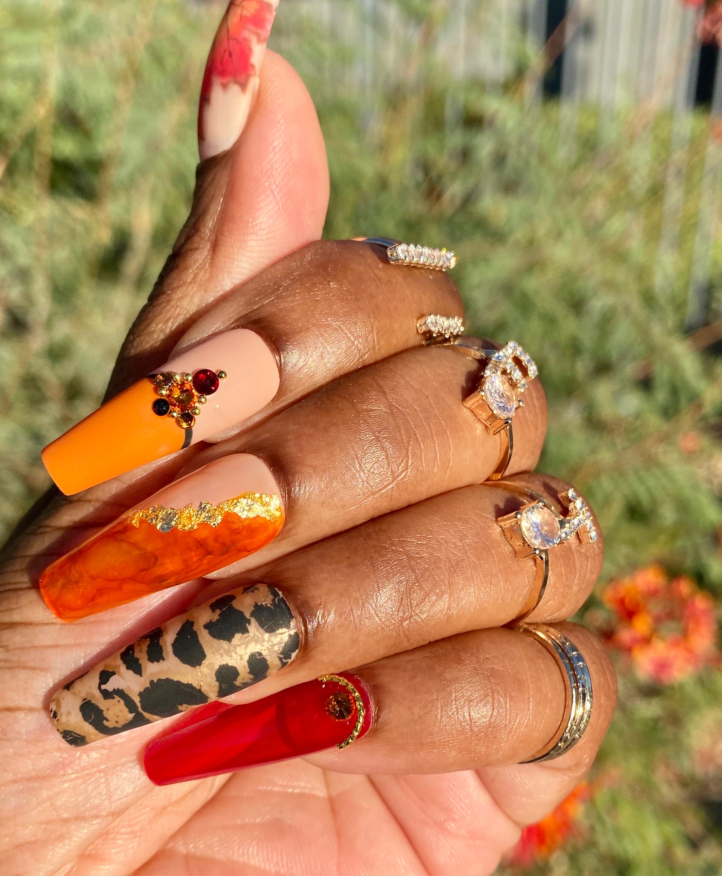 Autumn Vibes - Embellished Tips