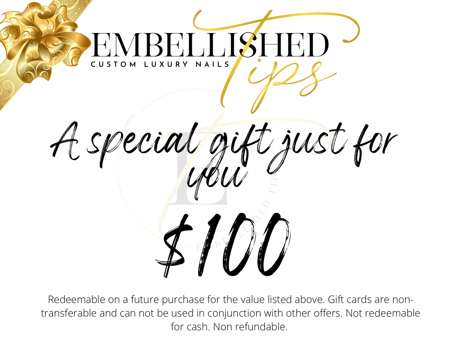 Gift Card - Embellished Tips