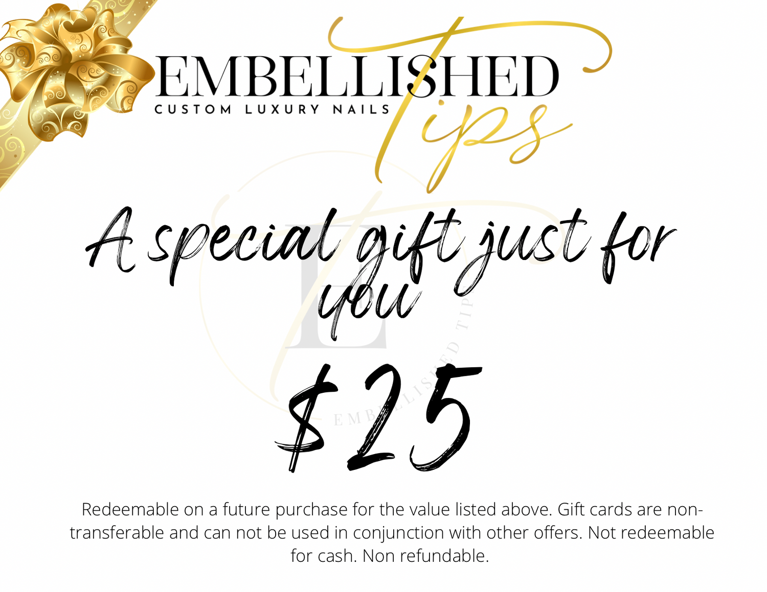 Gift Card - Embellished Tips